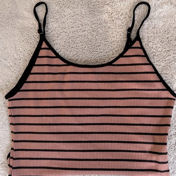 Forever 21 brown and black striped tank bodysuit, size L - Picture 4 of 7